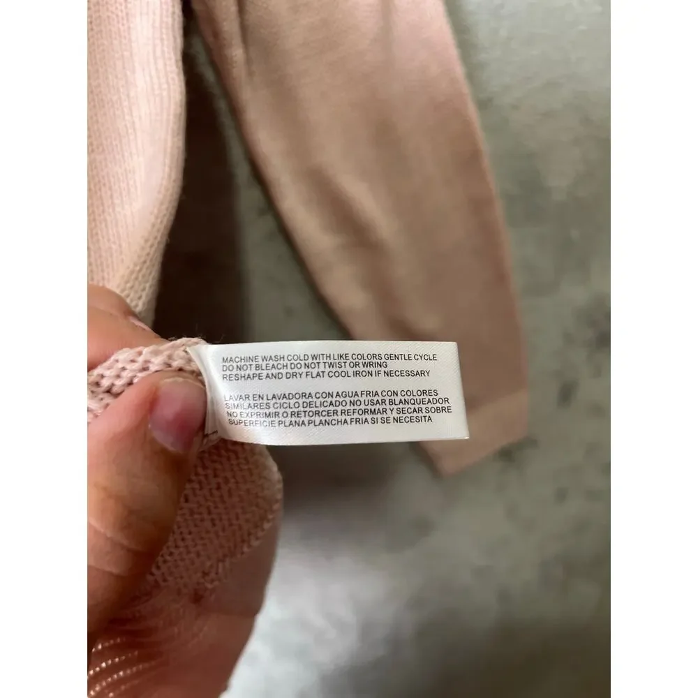 Soft Girl Blush Pink Knit Cardigan Button‎ Front Cottagecore Coquette Kawaii NEW